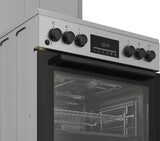 Beko FBM62320SDS Fritstående komfur Elektrisk Gaskomfur Sort, Sølv