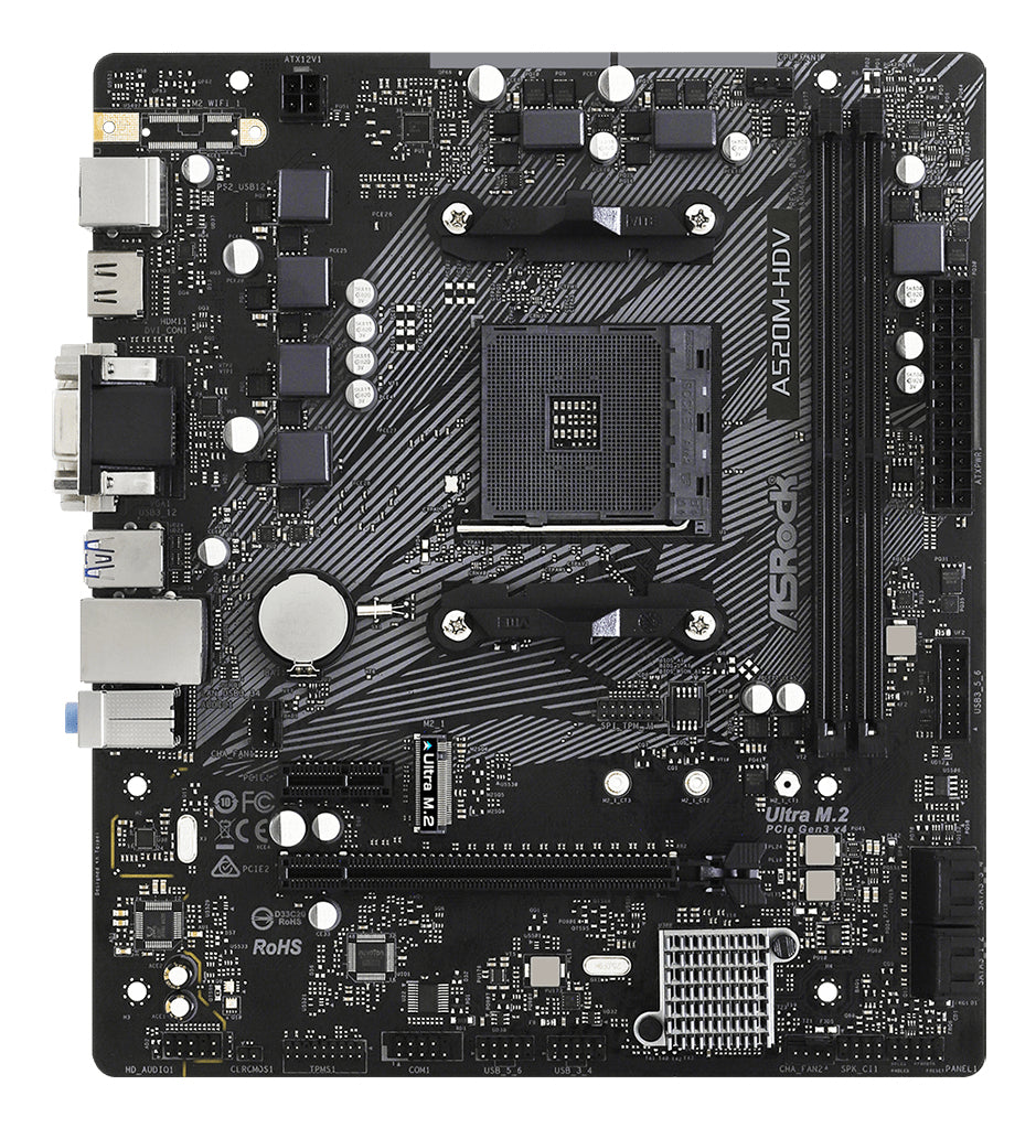ASRock A520M-HDV Micro-ATX AM4 AMD A520