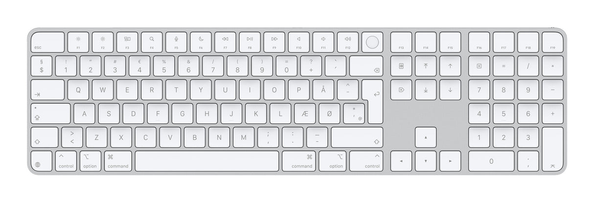 Apple Magic tastatur Universel USB + Bluetooth QWERTY Dansk Hvid