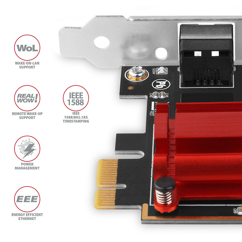 Axagon PCEE-G25 netværkskort Intern Ethernet 2500 Mbit/s