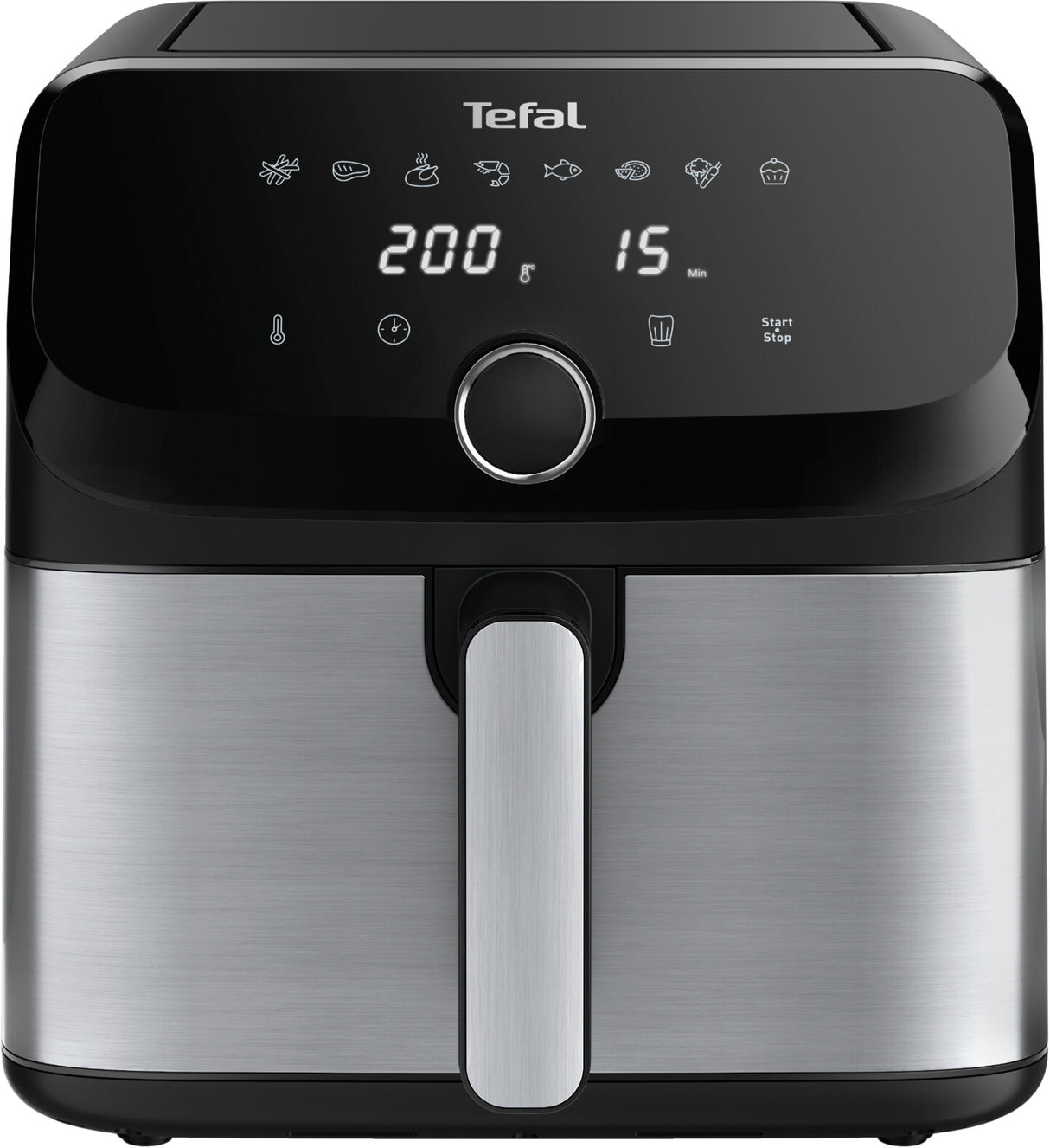Tefal Easy Fry Mega EY855D10 frituregryde Enkelt 7,5 L Enkeltstående 2020 W Varmluftsteger Sort, Rustfrit stål