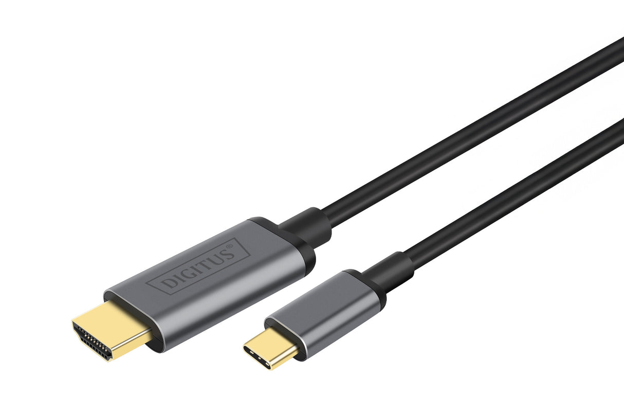 Digitus DA-70821 videokabel adapter 1,8 m USB Type-C HDMI Type A (Standard) Grå