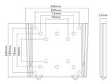 Multibrackets 2988 tv-beslag 81,3 cm (32") Sort