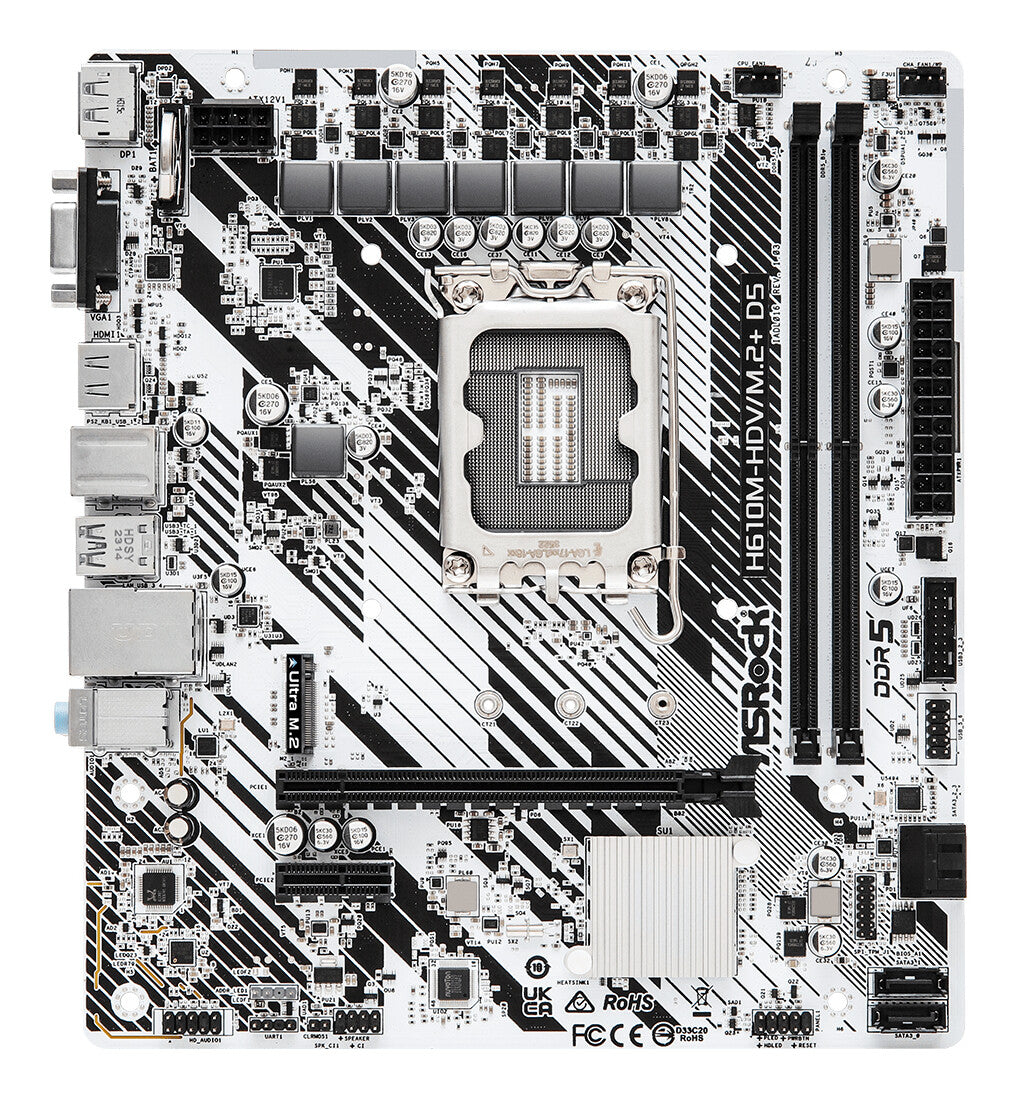 ASRock H610M-HDV/M.2+ D5 Micro-ATX LGA1700 Intel H610