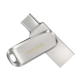 SanDisk Ultra Dual Drive Luxe 256GB USB 3.1 Gen 1 / USB-C USB stick Sølv