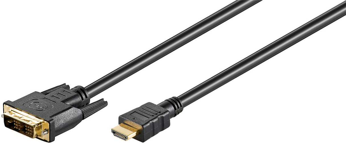 Goobay 51881 videokabel adapter 1,5 m HDMI DVI-D Sort