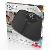 Adler AD 8172B badevægt Firkant Sort Elektronisk personlig vægt