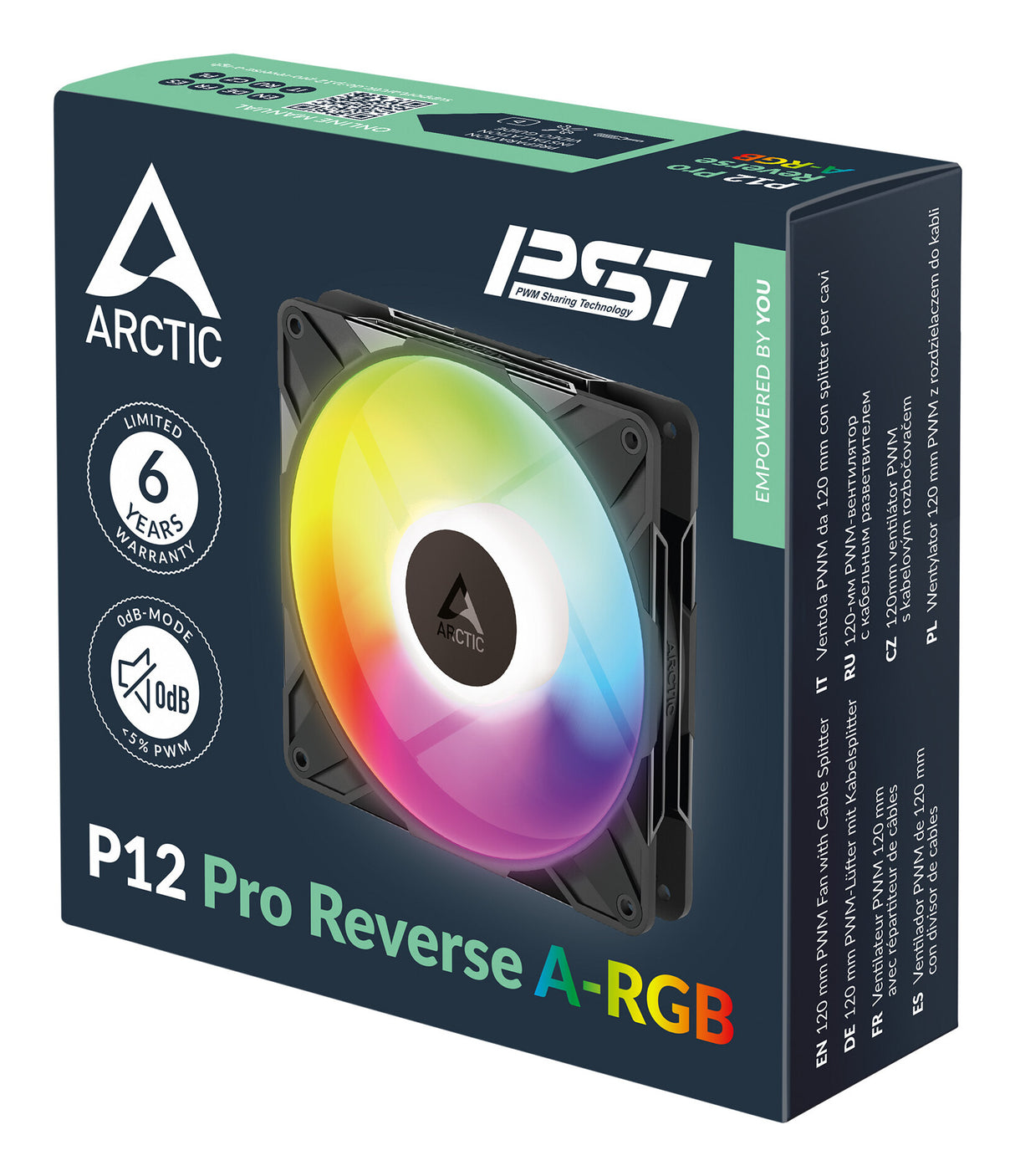 ARCTIC Freezer P12 Pro Reverse A-RGB Computerkabinet Ventilator 12 cm Sort 1 stk
