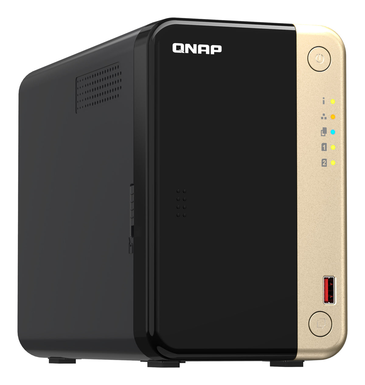 QNAP TS-264 NAS Tower Intel(R) Celeron(R) N5095 8 GB 0 TB QNAP QTS Black, Gold