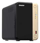 QNAP TS-264 NAS Tower Intel(R) Celeron(R) N5095 8 GB 0 TB QNAP QTS Black, Gold