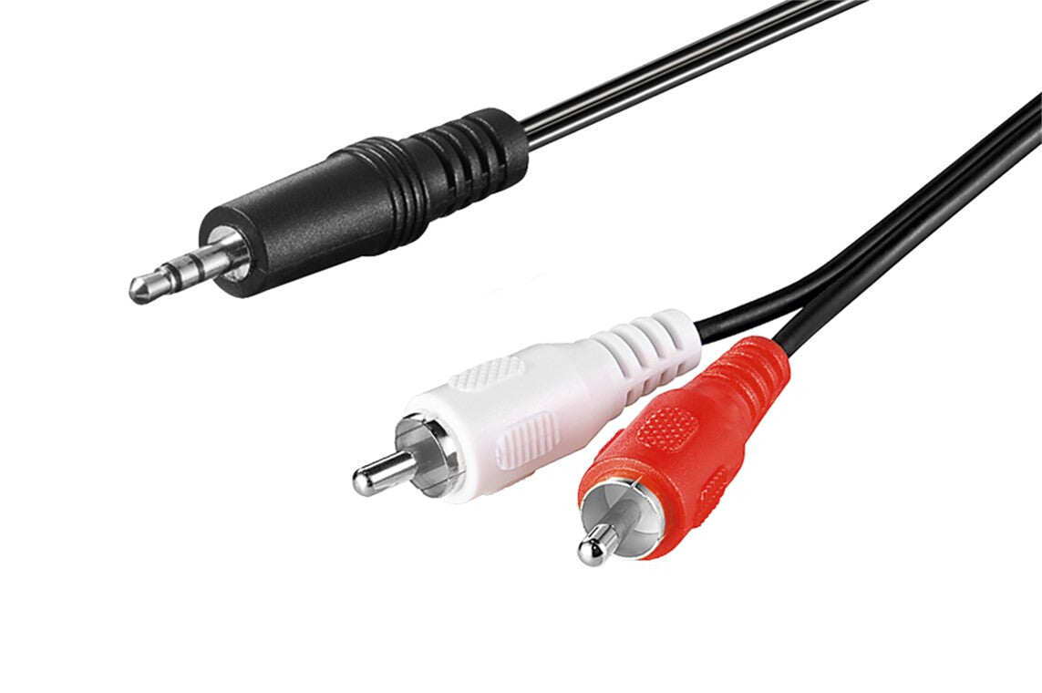Goobay 51652 lydkabel 10 m 3.5mm 2 x RCA Sort