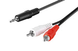 Goobay 51652 lydkabel 10 m 3.5mm 2 x RCA Sort