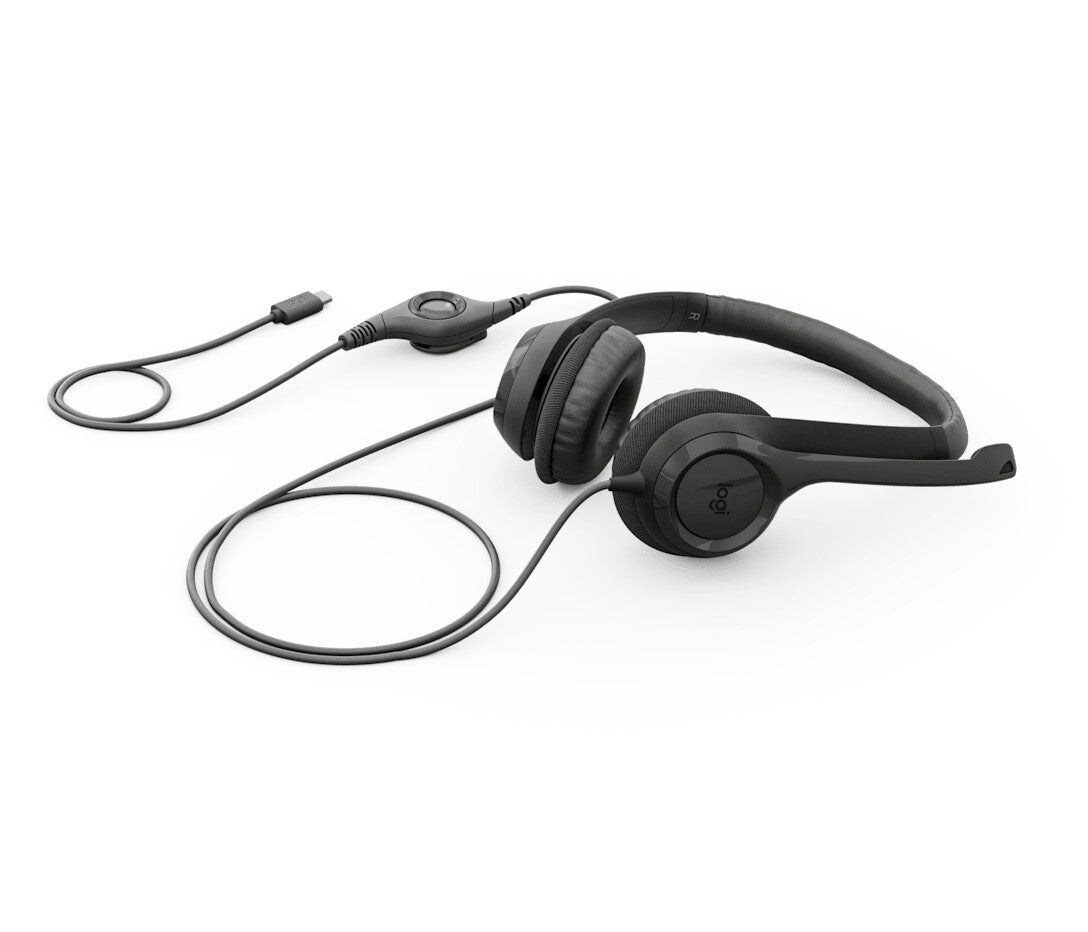 Logitech H390 USB Headset Ledningsført Opkald/musik USB Type-C Sort