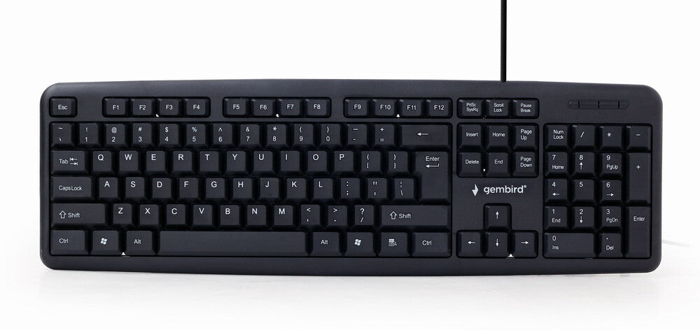 Gembird KB-U-103 tastatur USB US engelsk Sort
