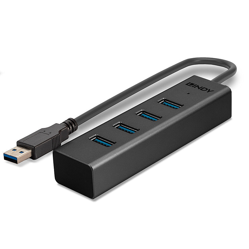 Lindy 43324 interface hub USB 3.2 Gen 1 (3.1 Gen 1) Type-A 5000 Mbit/s Sort