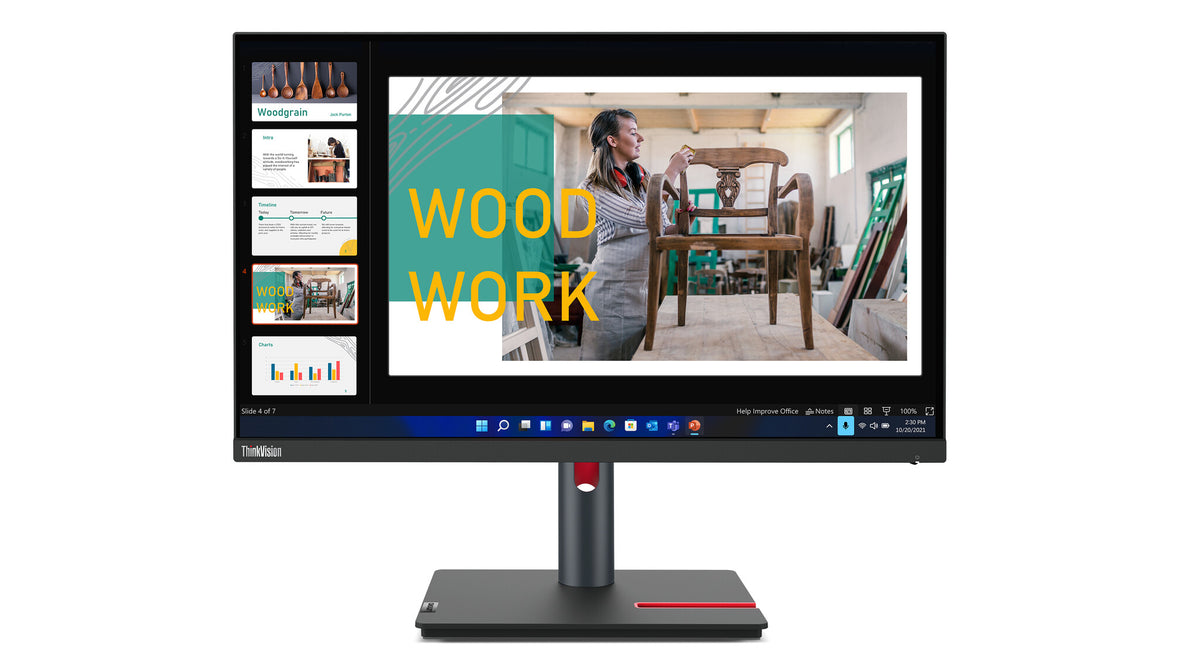 Lenovo ThinkVision P24q-30 computerskærm 60,5 cm (23.8") 2560 x 1440 pixel Quad HD LED Sort