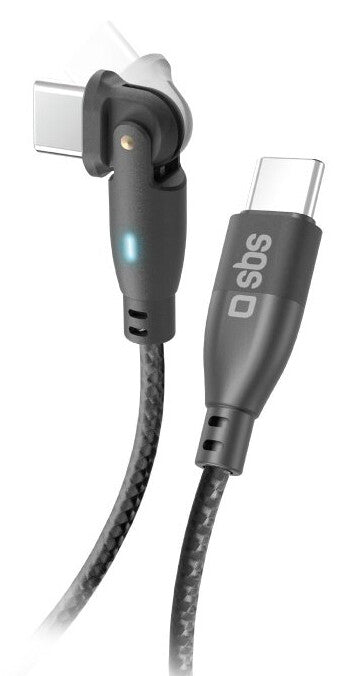 SBS Flexi USB-kabel USB 2.0 1 m USB C 60 W Sort