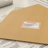 Brother DK-22251 etiketbånd Sort og rød på hvidt