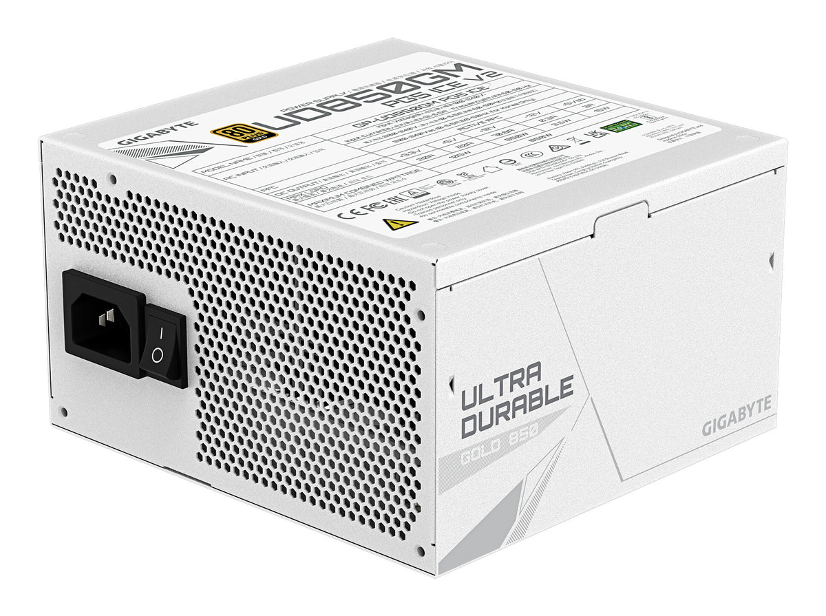 GIGABYTE UD850GM PG5 V2 ICE enhed til strømforsyning 850 W 20+4 pin ATX ATX Hvid