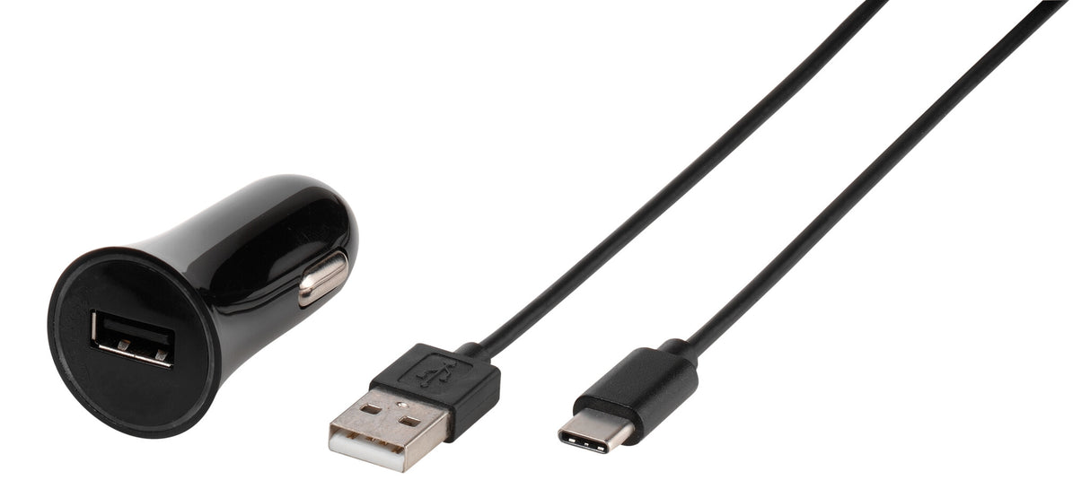 Vivanco CARCHARGERVVUSBC3A Smartphone Sort Cigartænder Automatisk