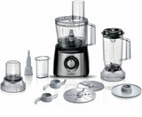 Bosch MultiTalent 3 MCM3501M Køkkenmaskine 2.3liter Børstet rustfrit stål/sort