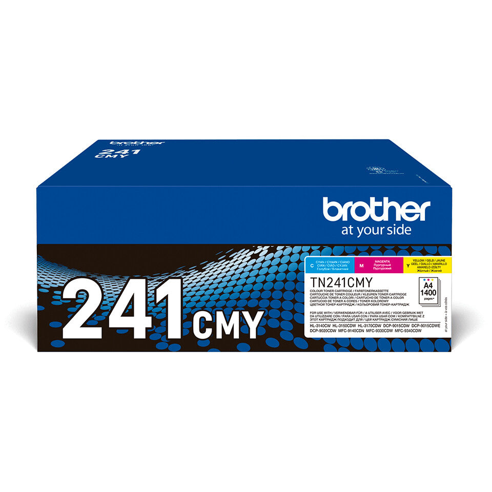 Brother TN-241CMY tonerpatron 3 stk Original Blå, Magenta, Gul
