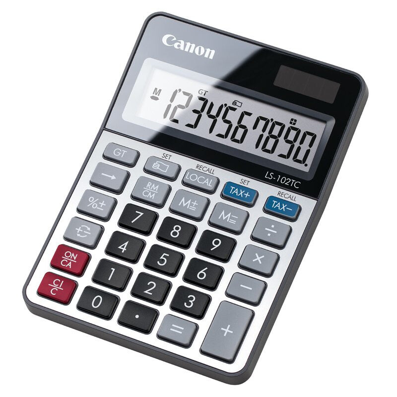 Canon LS-102 TC regnemaskine Desktop Basis Sort, Metallic