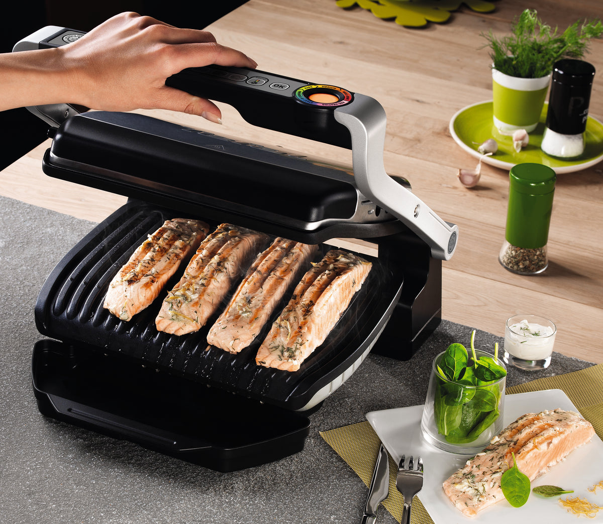 Tefal OptiGrill+ GC712D12 Grill Sølv
