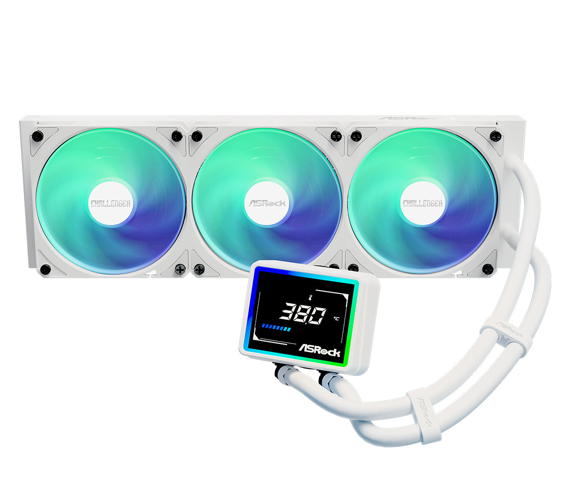Asrock Challenger 360 Digital ARGB kølesystem 1-pack Hvid 120 mm