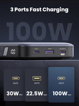 Ugreen Nexode Powerbank 20000mAh Grå