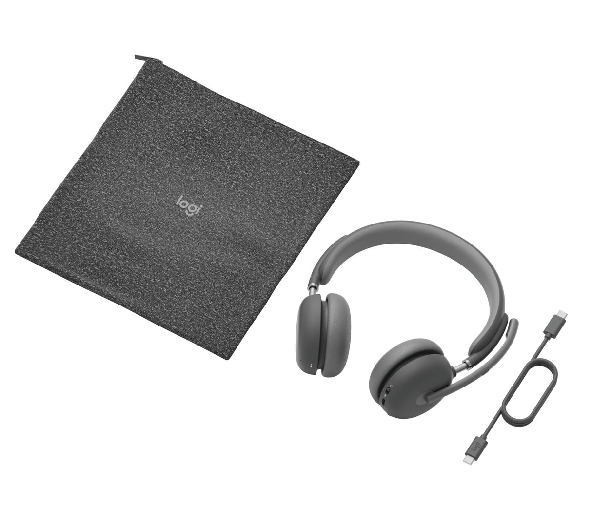 Logitech Zone Wireless 2 Headset Kabel & trådløs Kontor/Callcenter USB Type-C Bluetooth Grafit