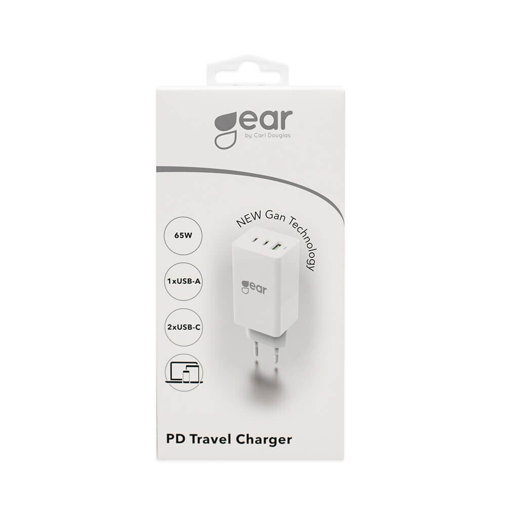 Gear 665088 oplader til mobil enhed Universel Hvid Vekselstrøm Hurtig opladning Indendørs