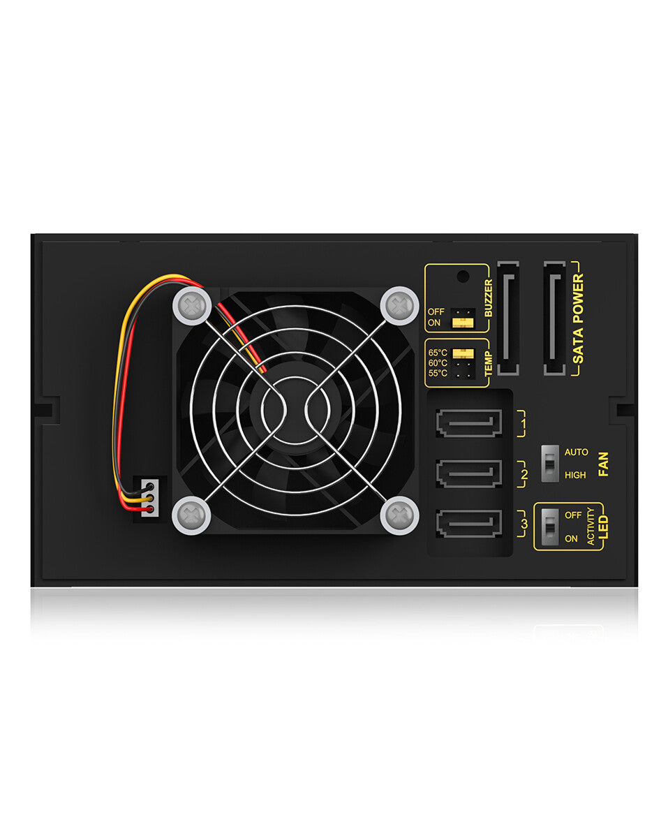 ICY BOX IB-573SSK-12G 8.89 cm (3.5") Backplane Black