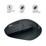 Logitech M720 Triathlon Optisk Trådløs Sort