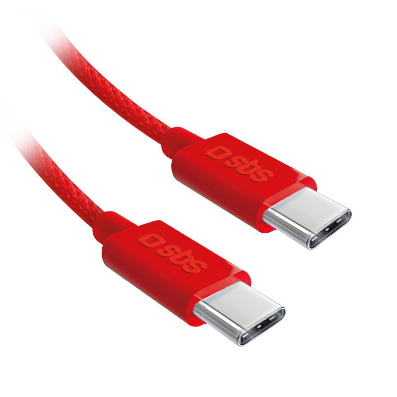 SBS TECABLETISSUETCCB USB-kabel USB 2.0 1,5 m USB C 0,48 Gbit/sek. 60 W Rød