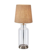 Markslöjd Costero steel/clear natural bordlampe