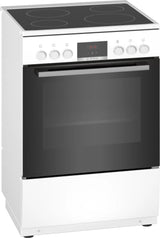 Bosch Serie 4 HKN31A020U komfur og ovn Fritstående komfur Elektrisk Keramisk Hvid
