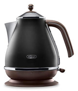 De'Longhi KBOV 2001.BK electric kettle 1.7 L 2000 W Black, Brown