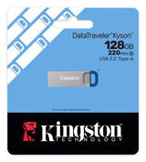 Kingston Technology DataTraveler Kyson USB-nøgle 128 GB USB Type-A 3.2 Gen 1 (3.1 Gen 1) Rustfrit stål
