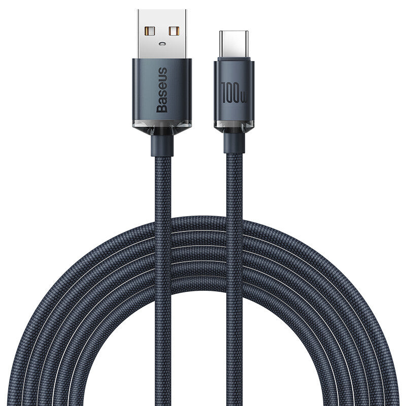 Baseus CAJY000501 USB-kabel 2 m USB C USB A 0,48 Gbit/sek. 100 W Sort