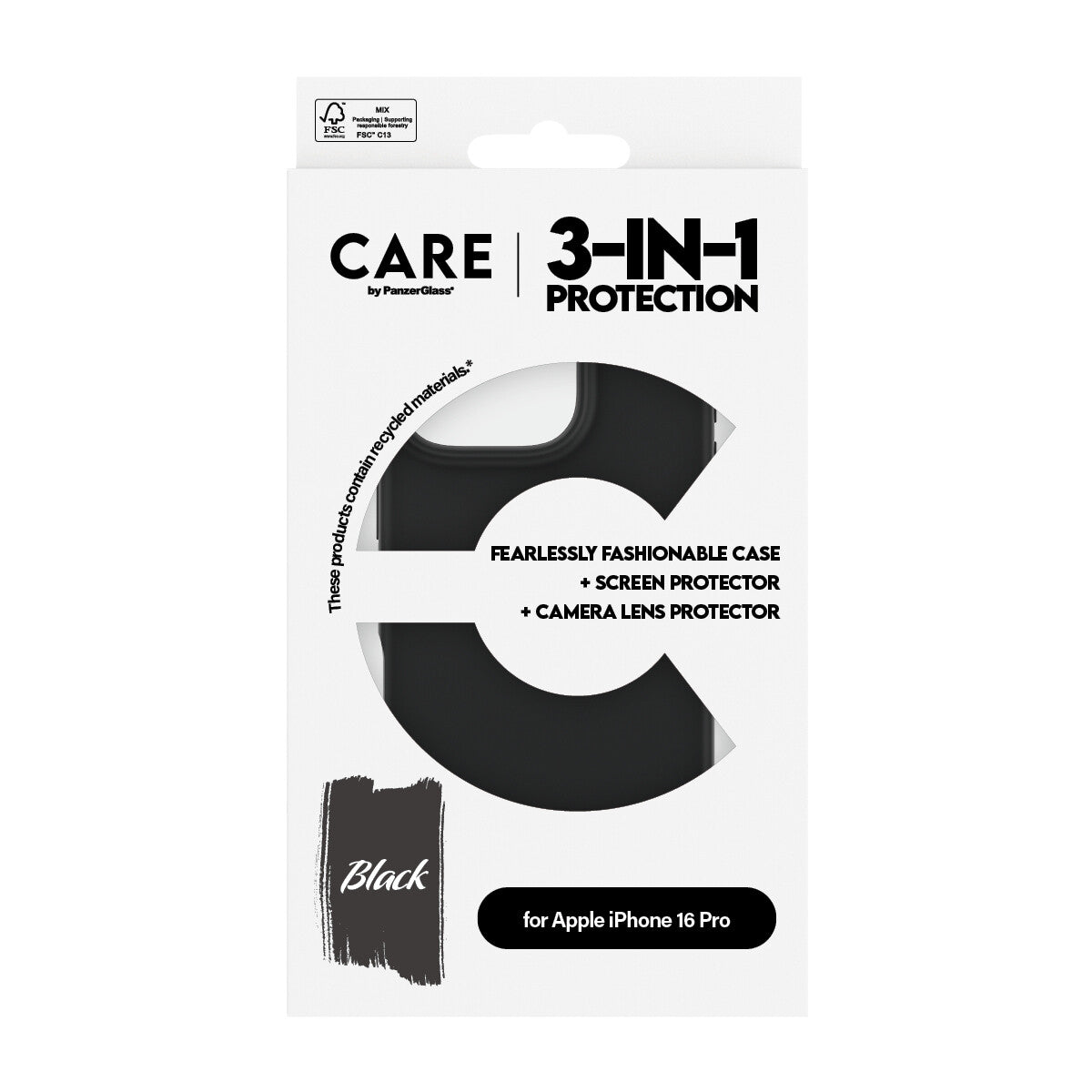 PanzerGlass CARE™ by ® 3-i-1 Pakke iPhone 16 Pro