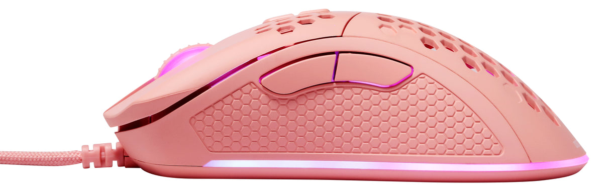 Deltaco Gaming PM75 ultralight mouse, pink