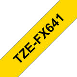 Brother TZE-FX641 etiketbånd Sort på gul TZ