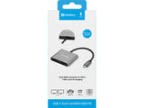 Sandberg 136-44 USB grafisk adapter Grå