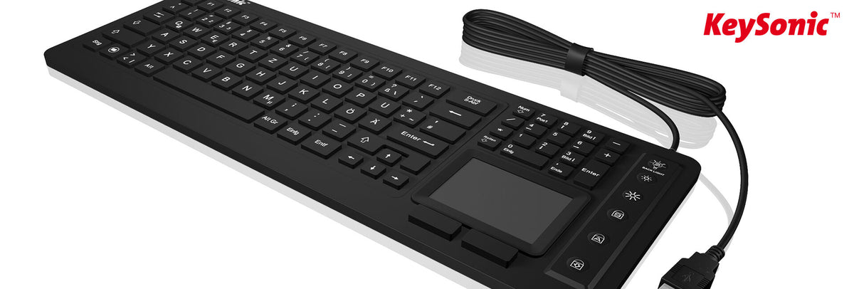 KeySonic KSK-6231INEL keyboard USB QWERTZ German Black