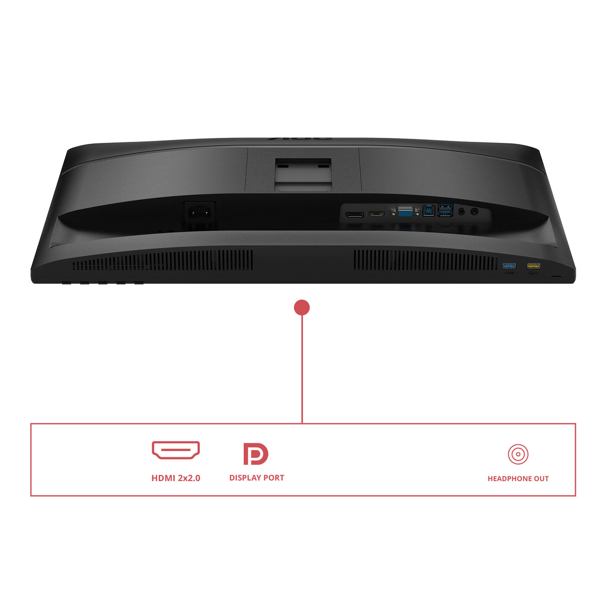 AOC U34E2M computerskærm 86,4 cm (34") 3440 x 1440 pixel Wide Quad HD Sort
