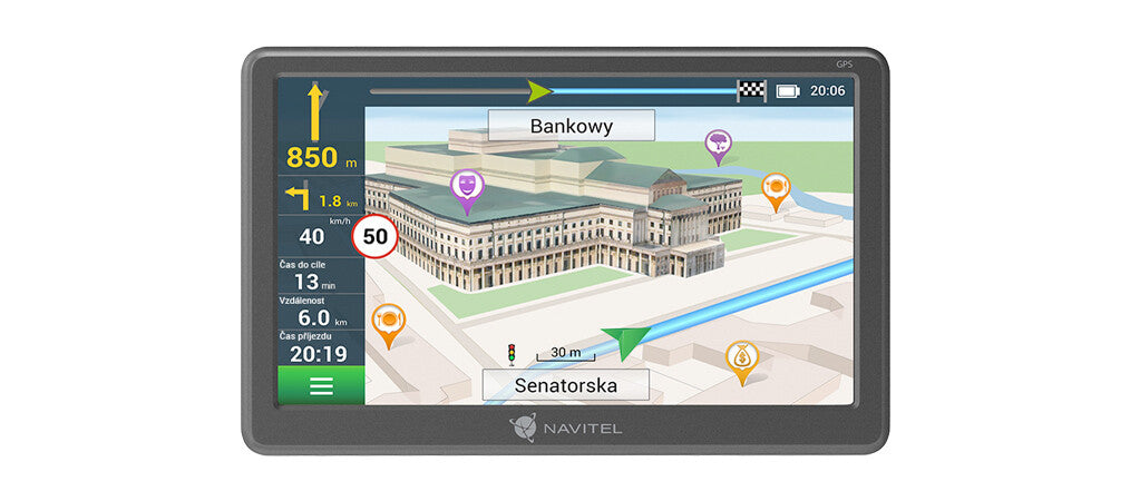 Navitel E707 Magnetic navigator Håndholdt / Fastsat 17,8 cm (7") TFT Berøringsskærm 248 g Sort