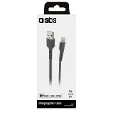 SBS TECABLEUSBIP589K Lightning kabel 1 m Sort