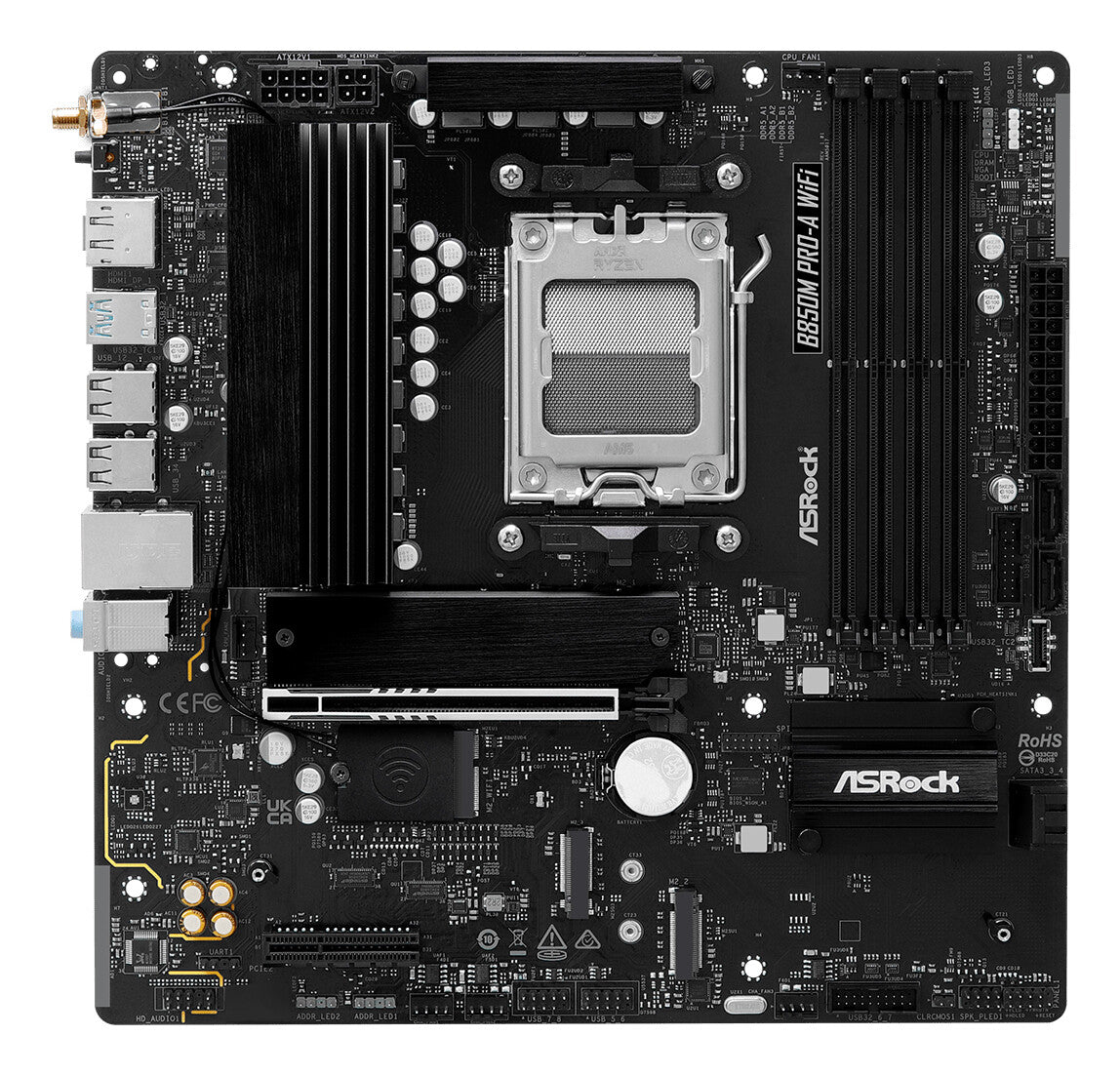 Asrock B850M Pro-A WiFi AMD B850 Sokkel AM5 micro ATX