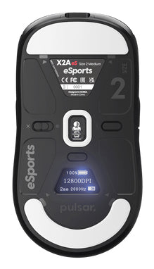 PULSAR Xlite X2A eS Medium mus Spil Ambidextrous RF Wireless + USB Type-C Optisk 26000 dpi